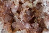 Pink Amethyst Geode Half - Very Sparkly Crystals #127312-1